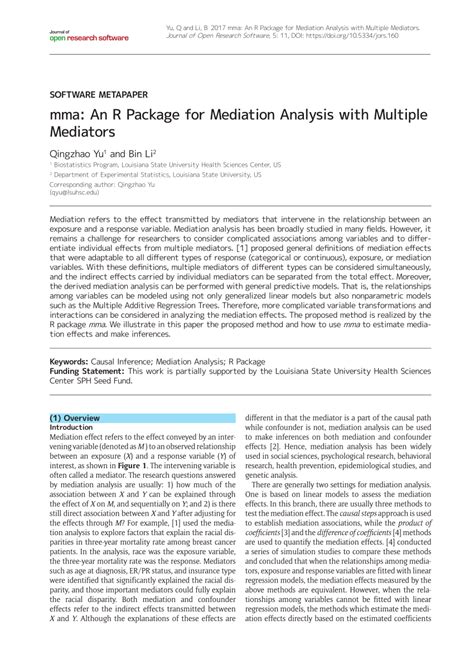 r mma|mediation analysis with multiple mediators.